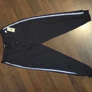 Tommy Hilfiger Black Logo Side Panel Joggers Sz L
